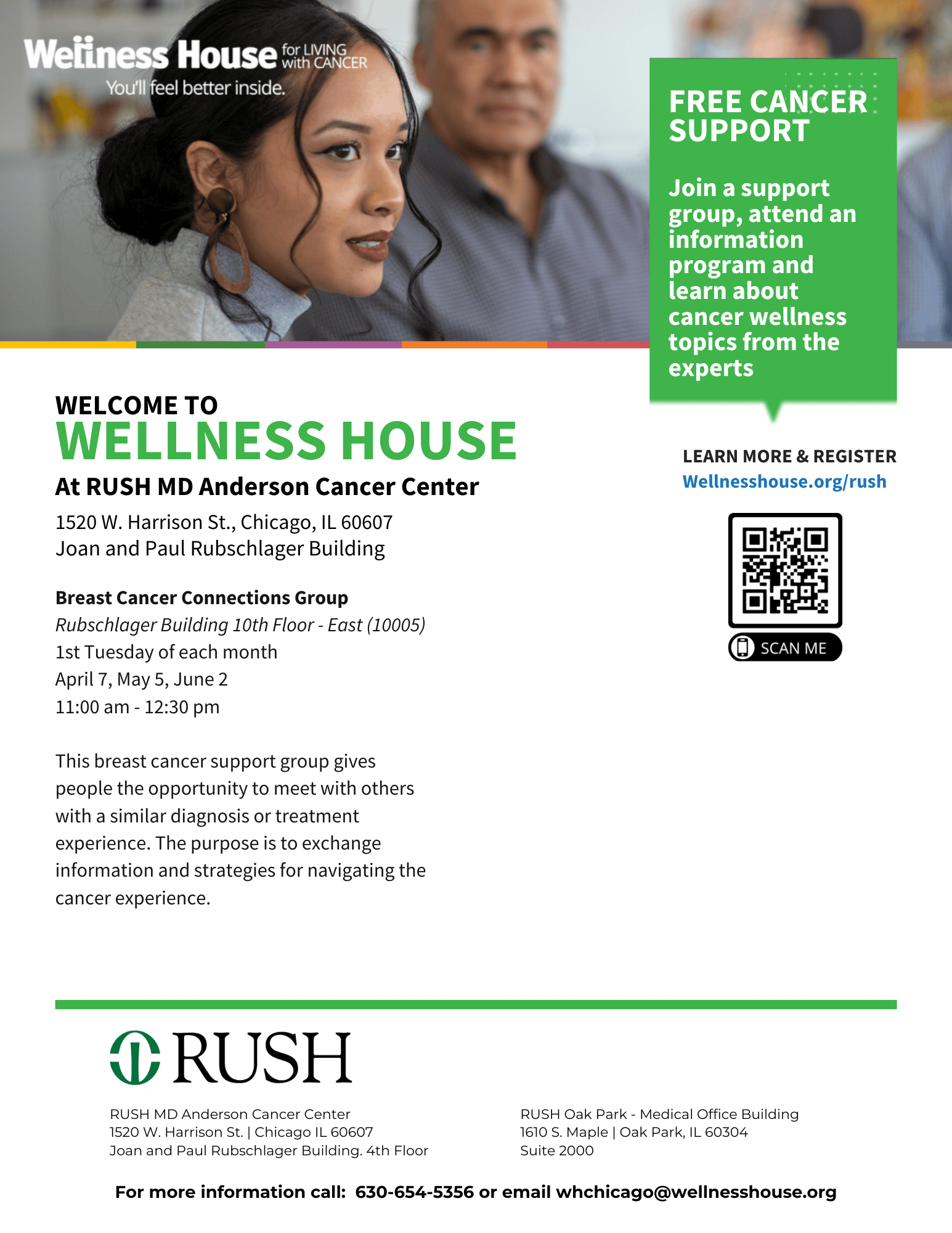 Wellness House at Rush MD Anderson Cancer Center cover screenshot links to PDF
